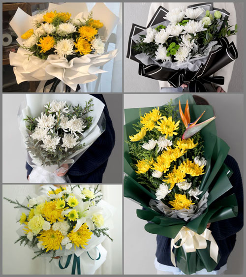山东济宁嘉祥县马集镇长坦纸坊村白事花束代送